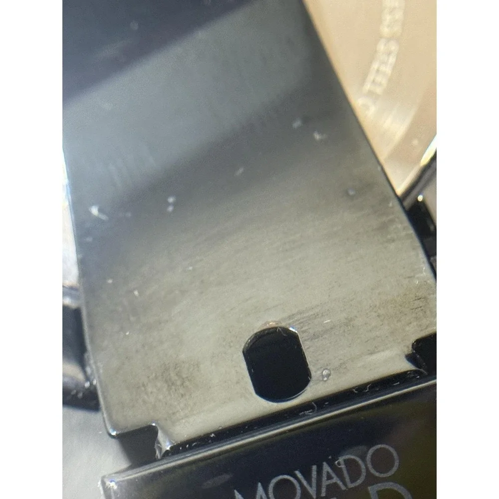 Mens Movado Bold Blue Black Quartz Wrist Watch